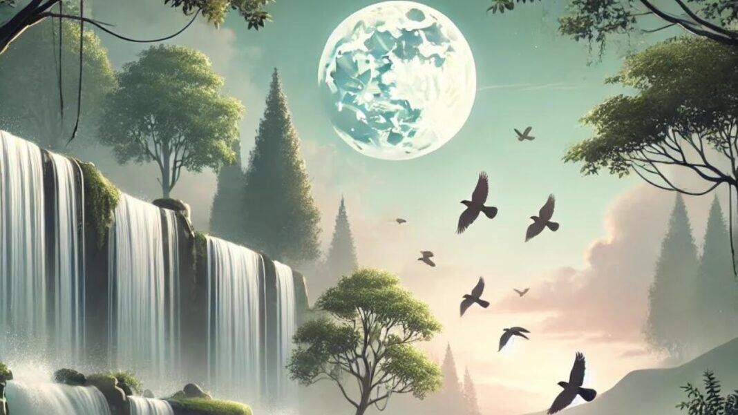 Quran Recitation Surah An Nisa with Waterfalls and Birds for Sleep